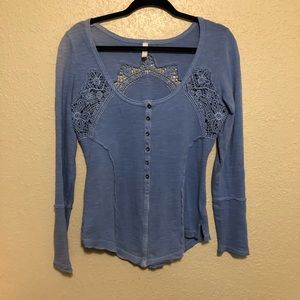 Free People Blue Long Sleeve